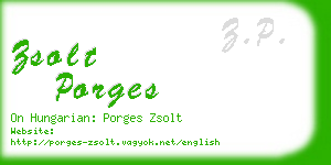 zsolt porges business card